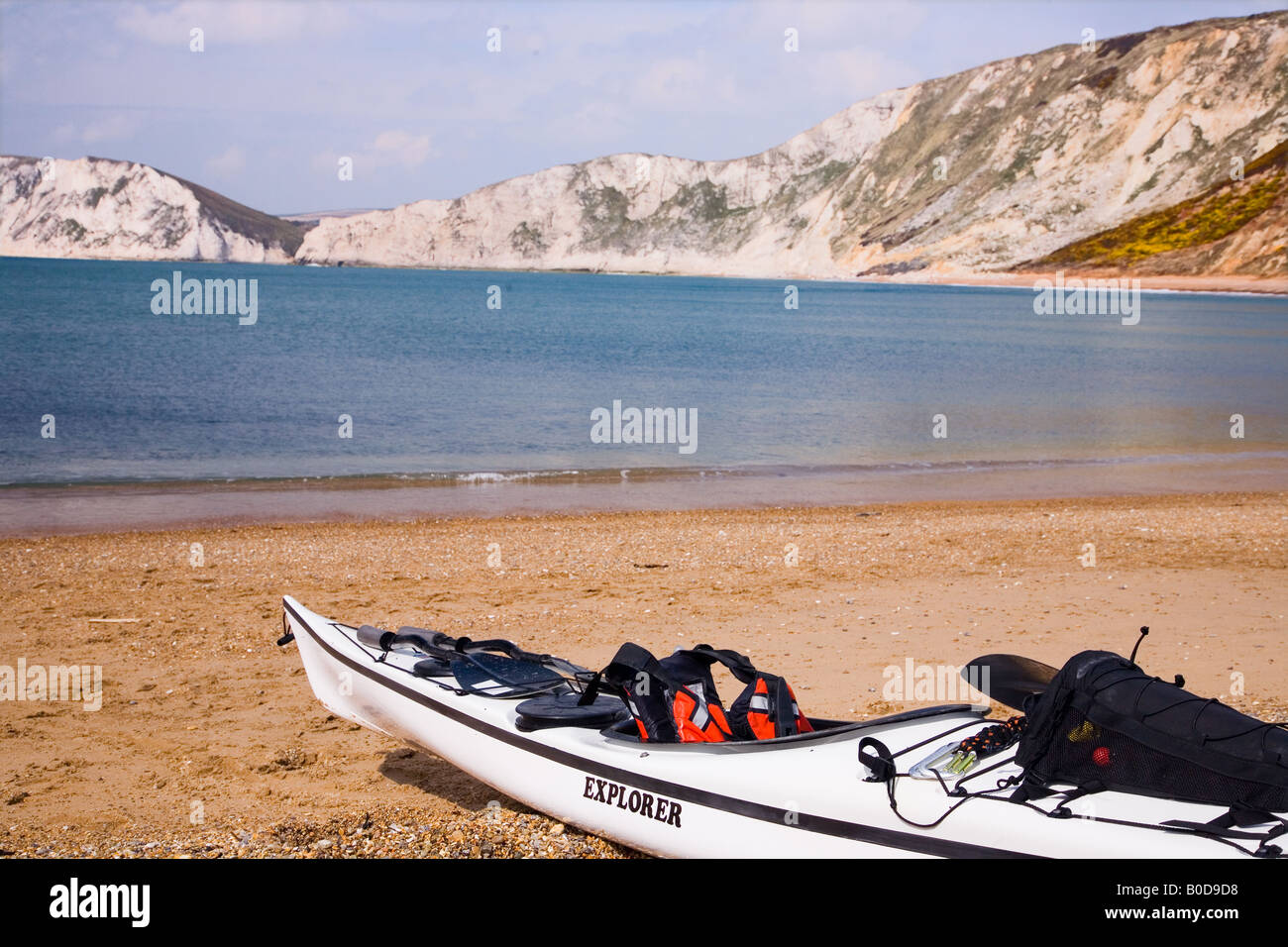 Jurassic Küste von Dorset vom Worbarrow Strand Stockfoto