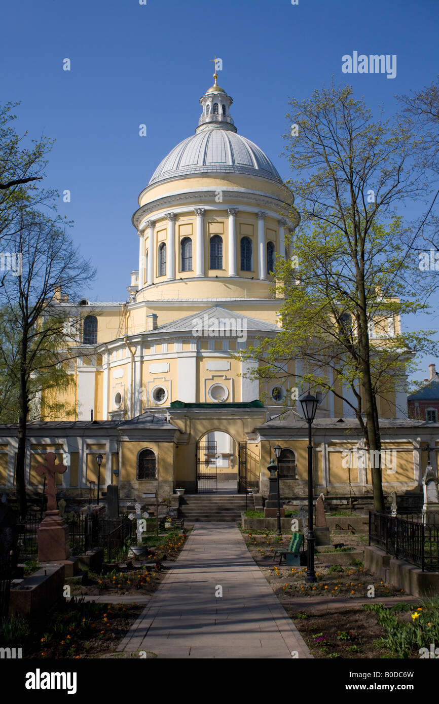 Russland. Sankt Petersburg. Alexander-Newski-Lawra oder Alexander-Newski-Kloster. Stockfoto