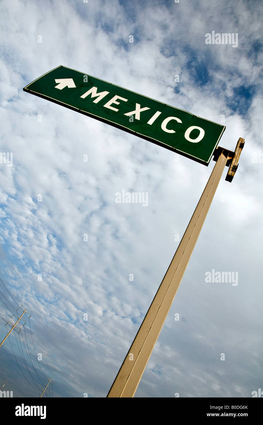 Schild nach "Mexiko" in Mexiko Stadt Stockfoto