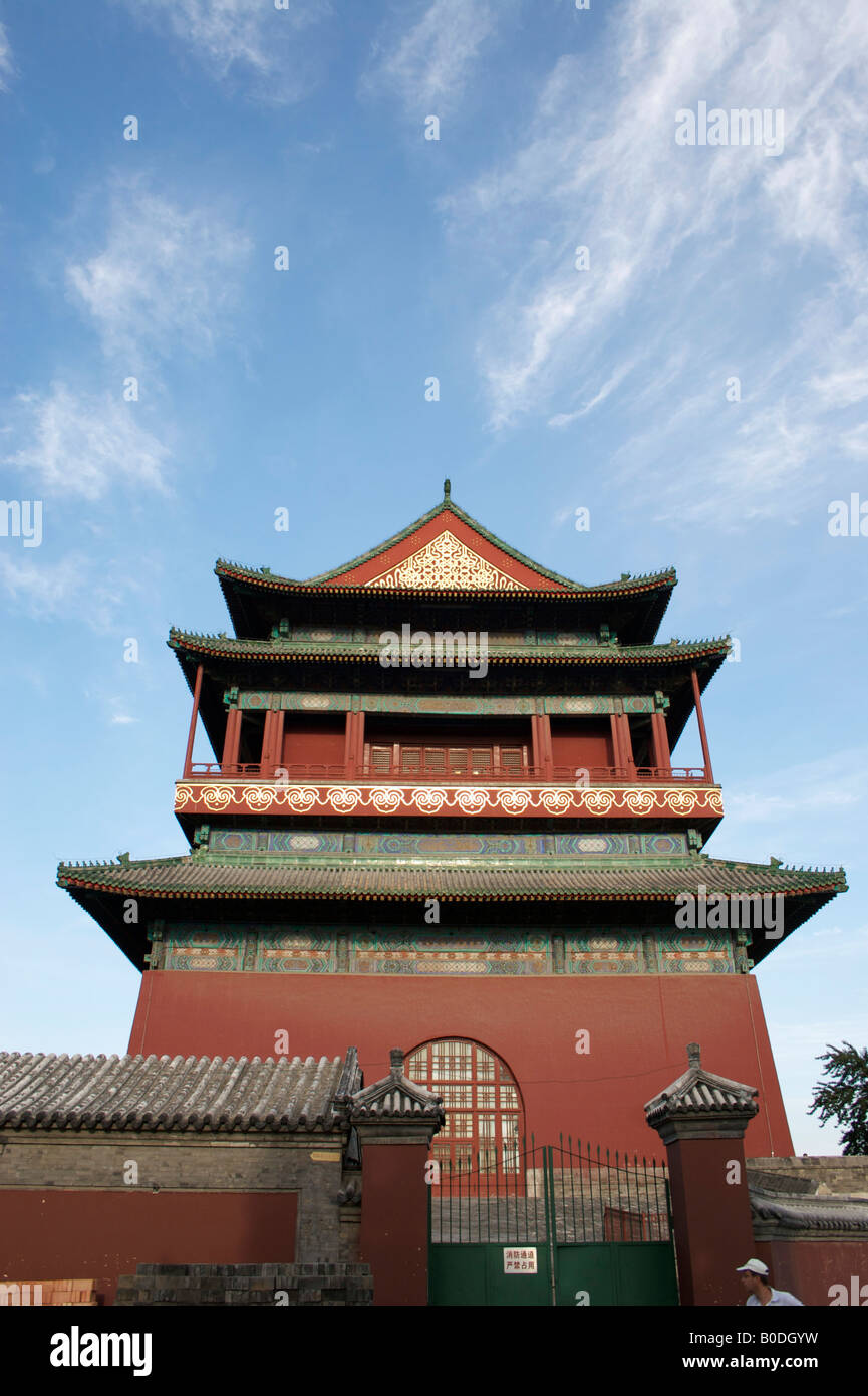 Der Drum Tower Peking China Stockfoto