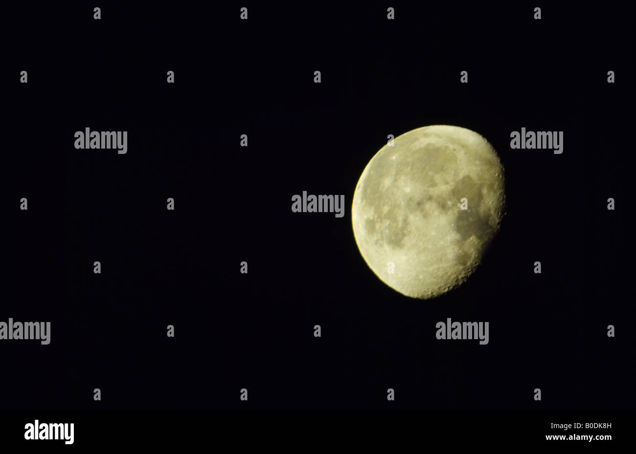 Abnehmender Mond Gibbous Stockfoto