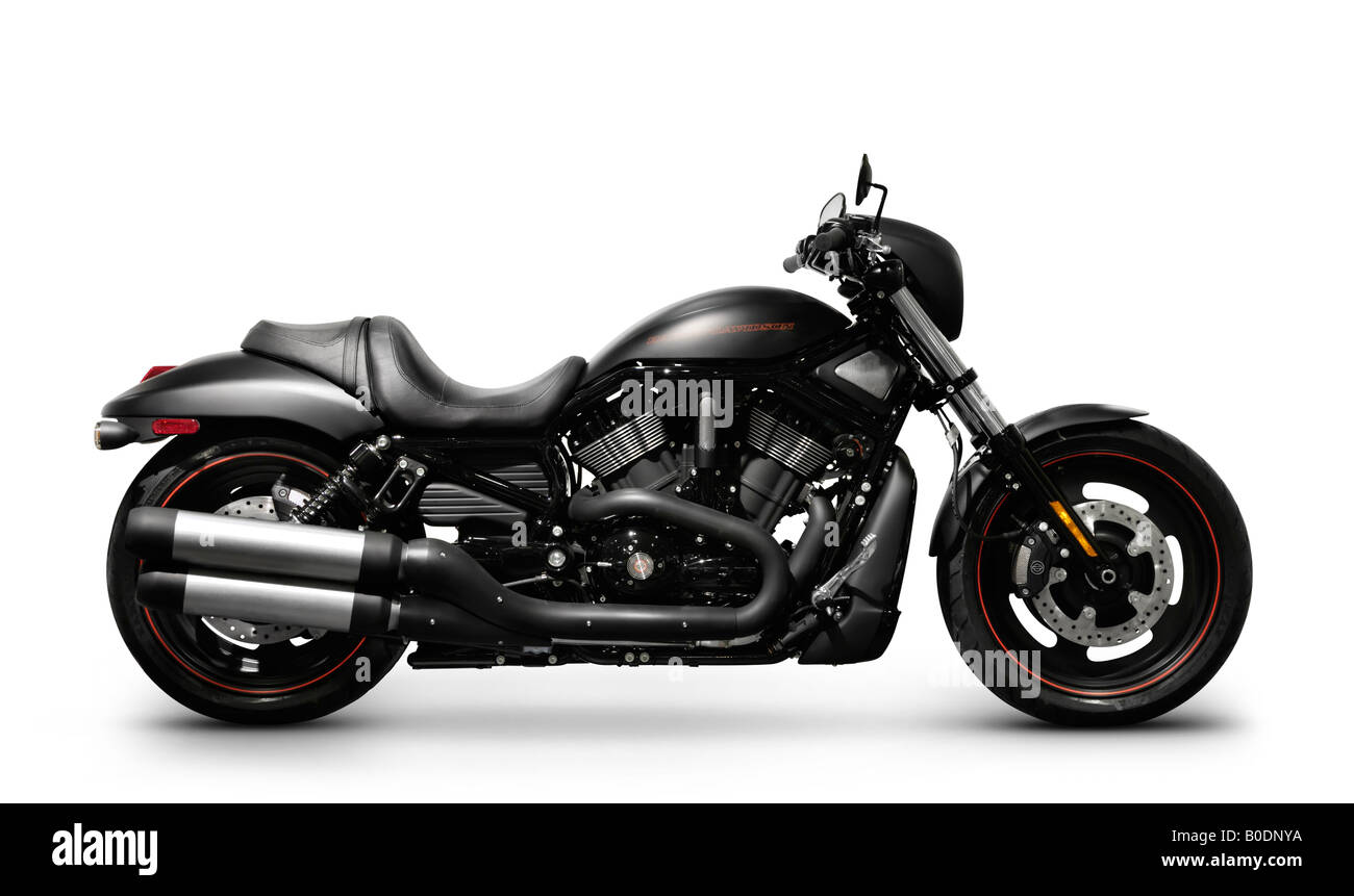 Führerschein verfügbar unter MaximImages.com - Black Harley Davidson Night Rod Motorrad Stockfoto