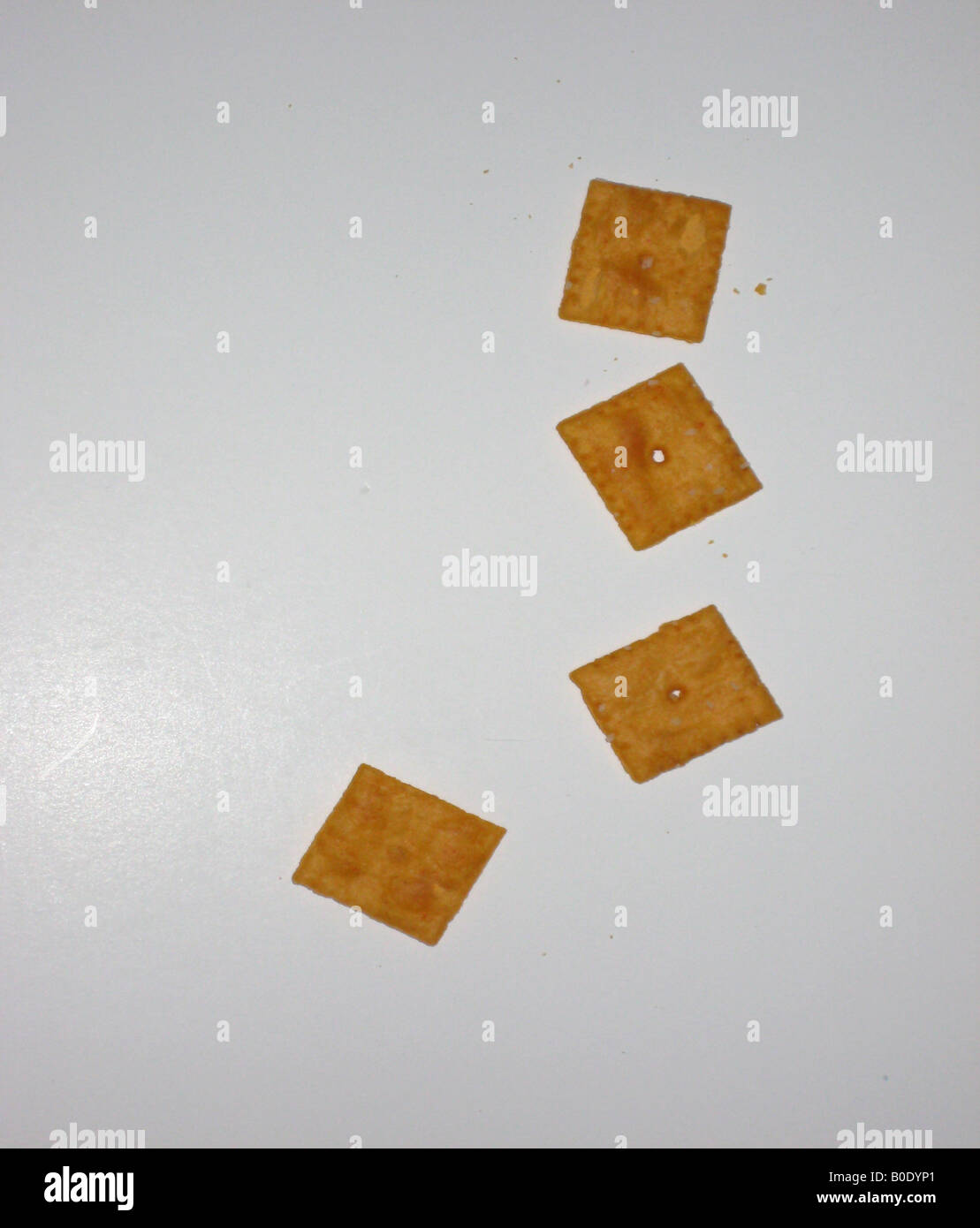 Farbfoto der Käse es Cracker Stockfoto