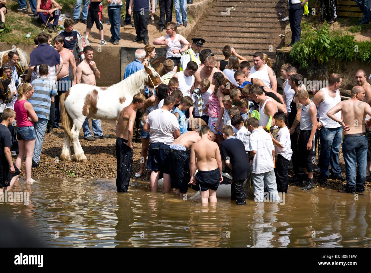 Pferd ertrinken Appleby Fair 2007 14 Stockfoto
