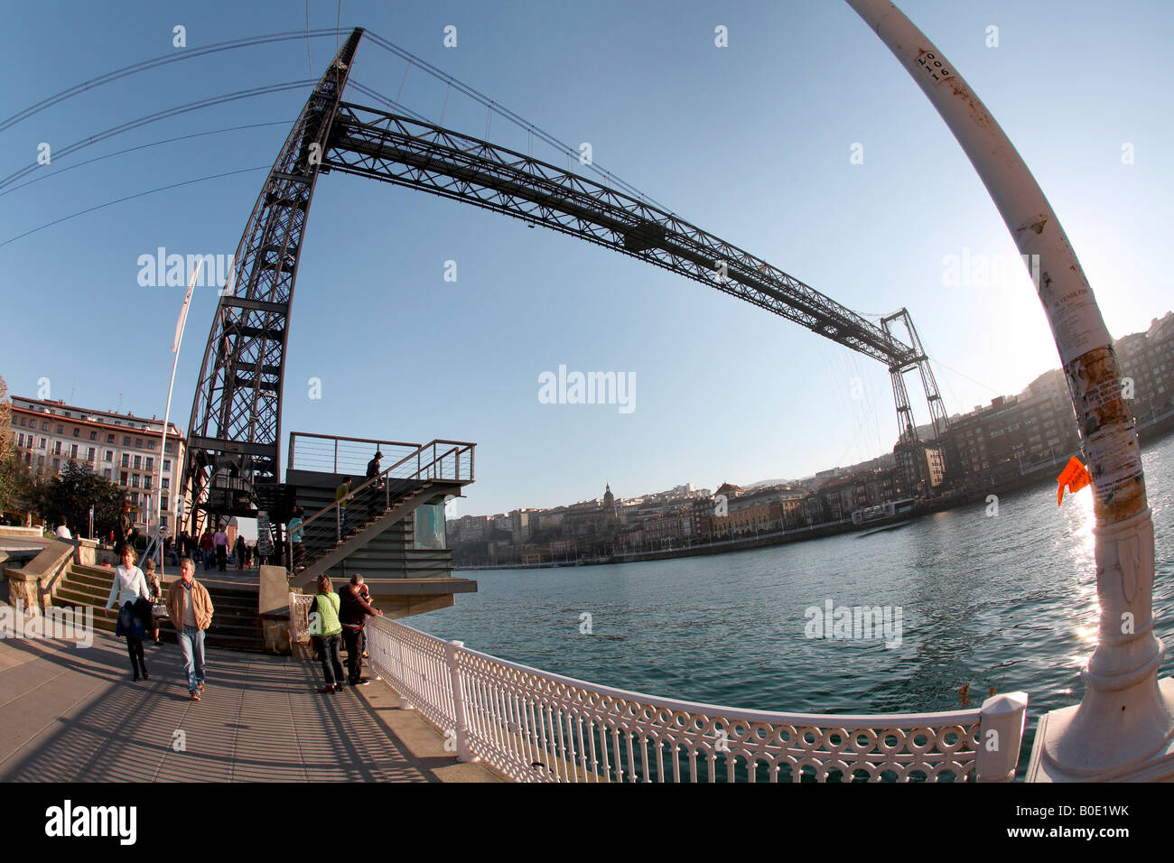 HÄNGEBRÜCKE PORTUGALETE BILBAO BIZKAIA BASKENLAND SPANIEN Stockfoto