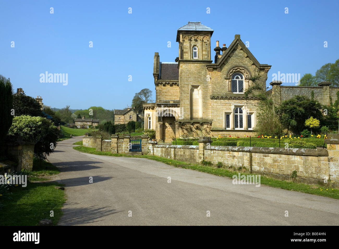 Edensor, Derbyshire, England Stockfoto