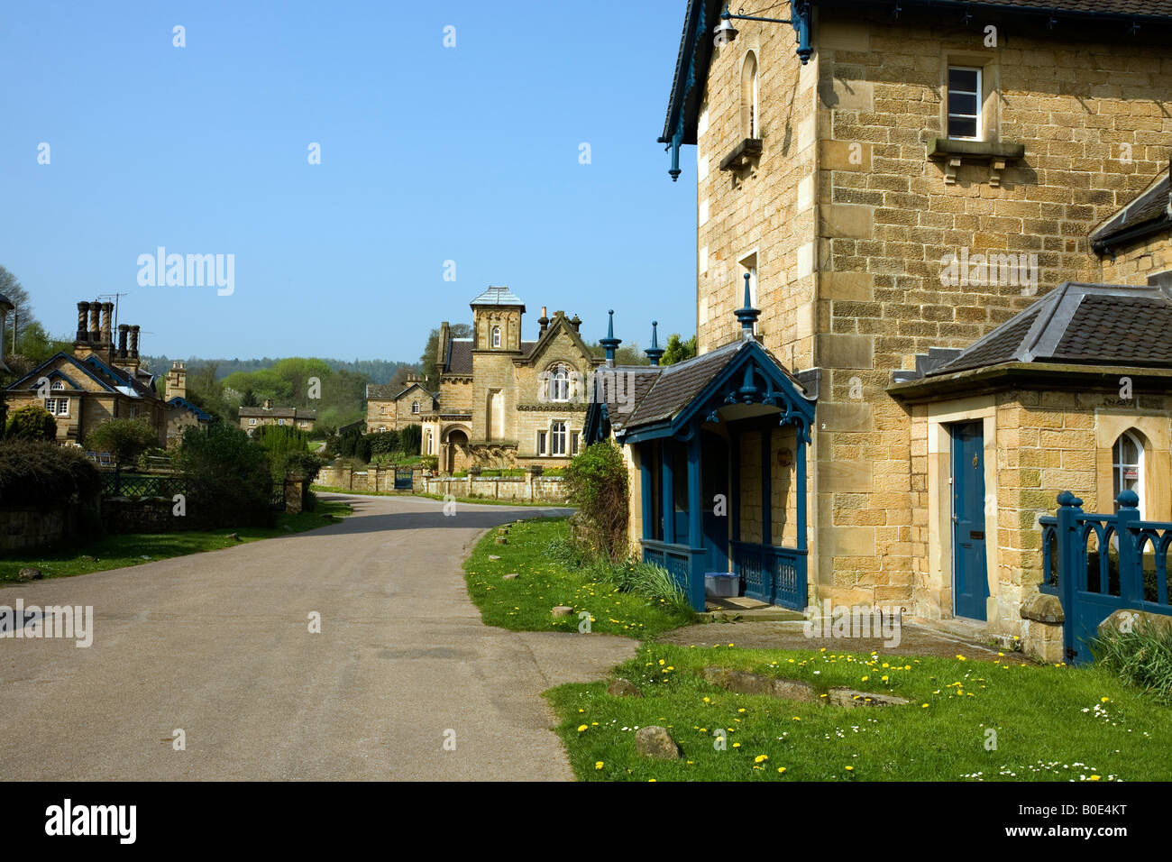 Edensor, Derbyshire, England Stockfoto