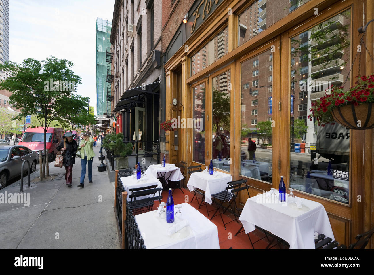 Restaurant am Greenwich Street, Tribeca, Manhattan, New York City Stockfoto