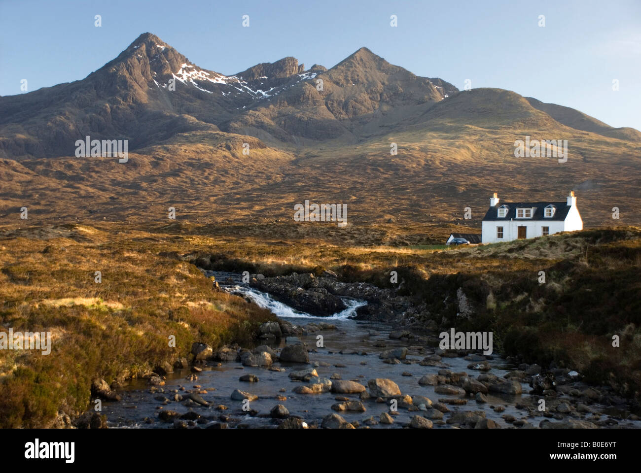 Der schwarze Cullins, Sligachan, Isle Of Skye, Schottland Stockfoto