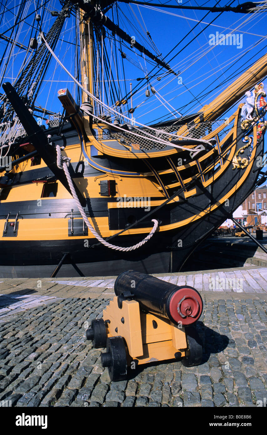 HMS Victory, Portsmouth Historic Dockyard, Portsmouth, Hampshire, UK Stockfoto