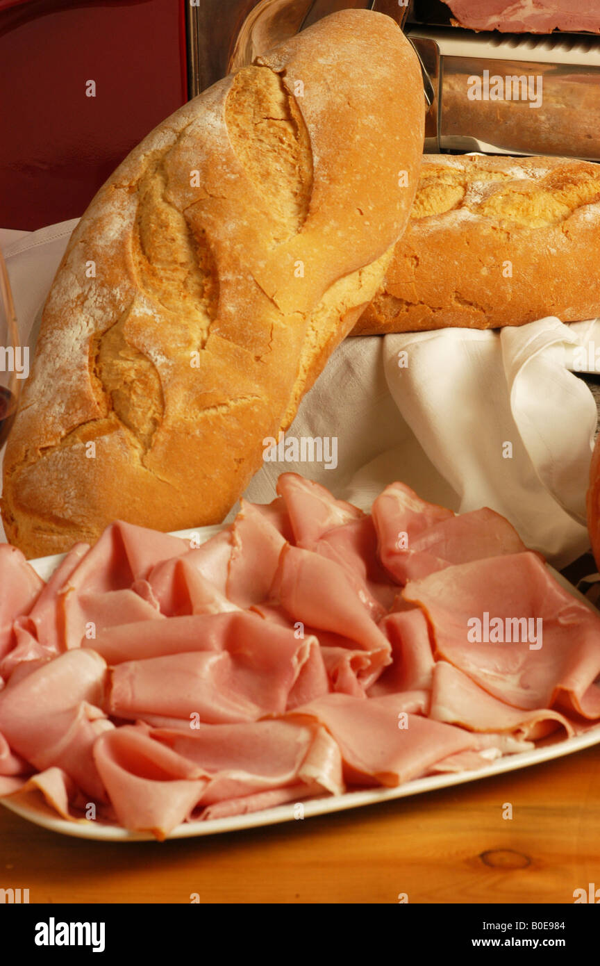 Gekochter Schinken Stockfoto