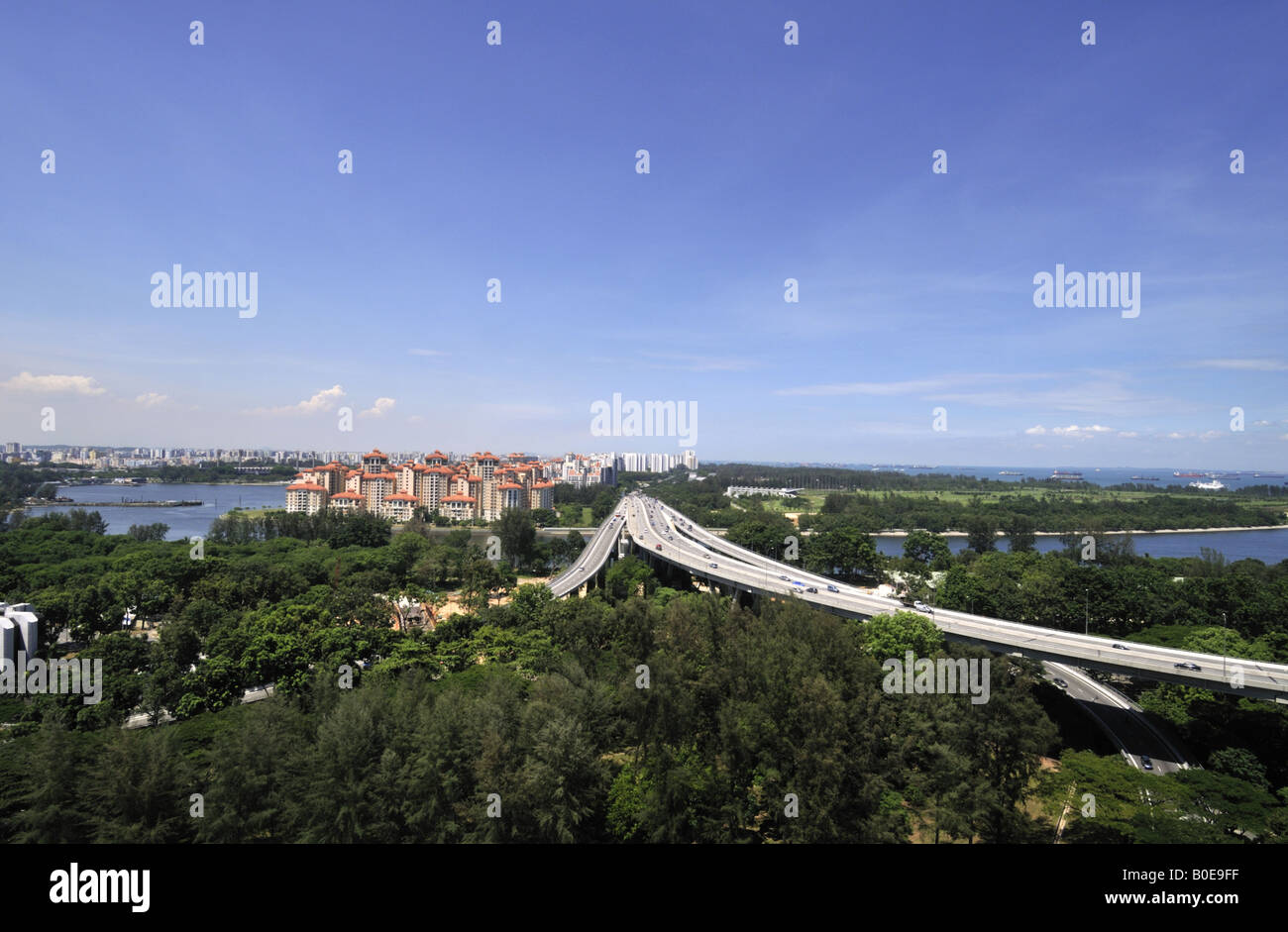 Singapur East Coast Parkway Expressway Stockfoto