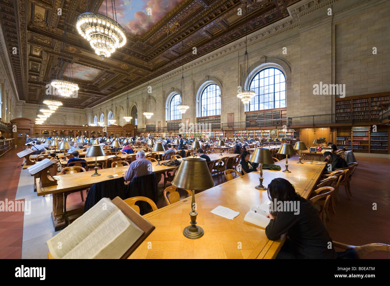 Rose-Reading Room, New York Public Library, 5th Avenue, Midtown Manhattan, New York City, New York City Stockfoto