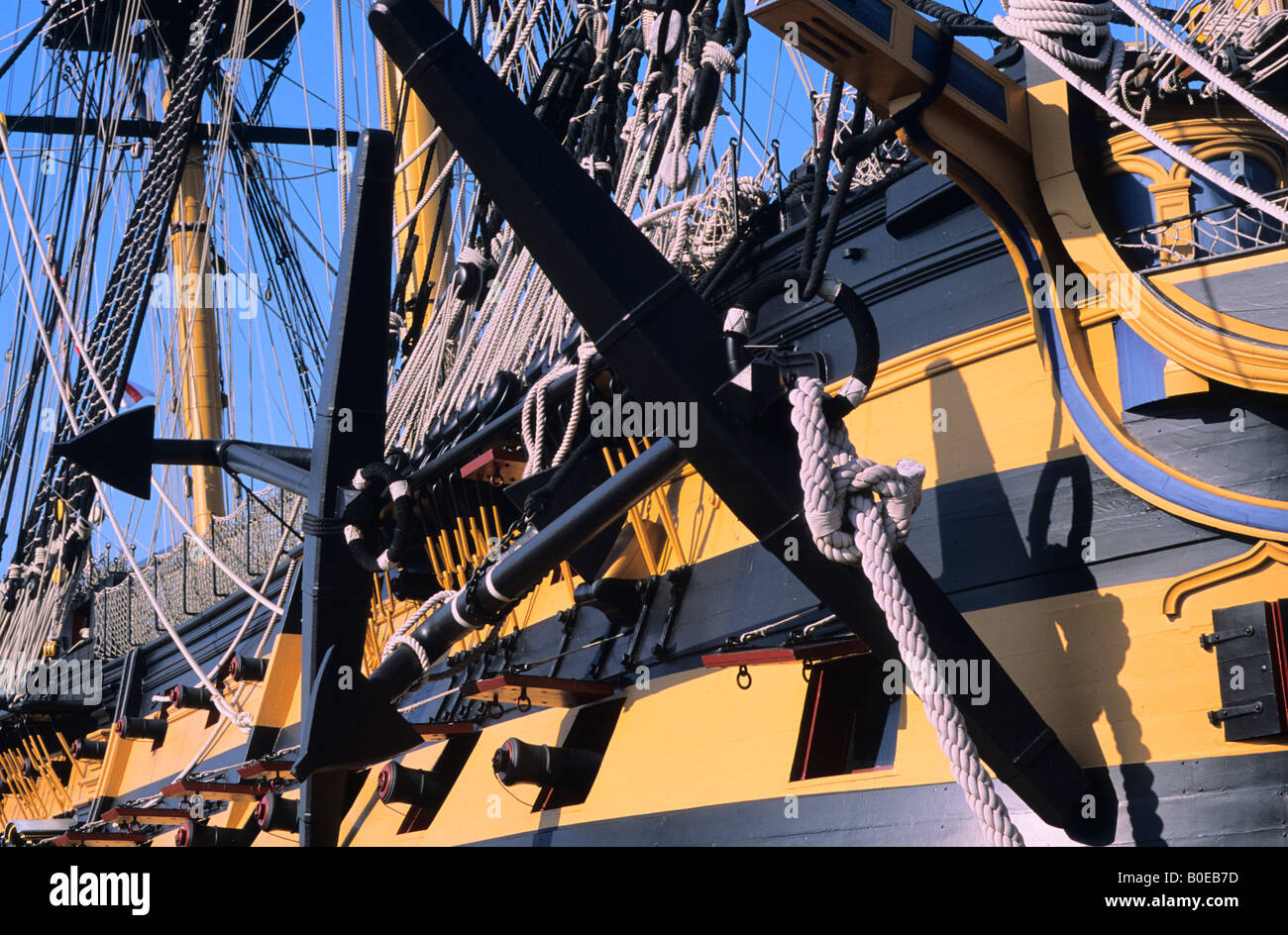 HMS Victory, Portsmouth Historic Dockyard, Portsmouth, Hampshire, UK Stockfoto