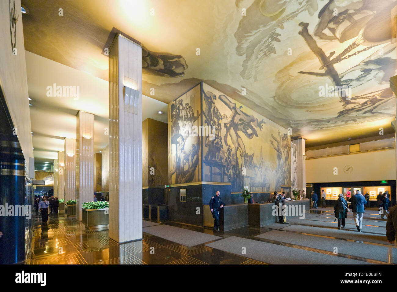 Lobby des Rockefeller Center, Midtown Manhattan, New York City Stockfoto