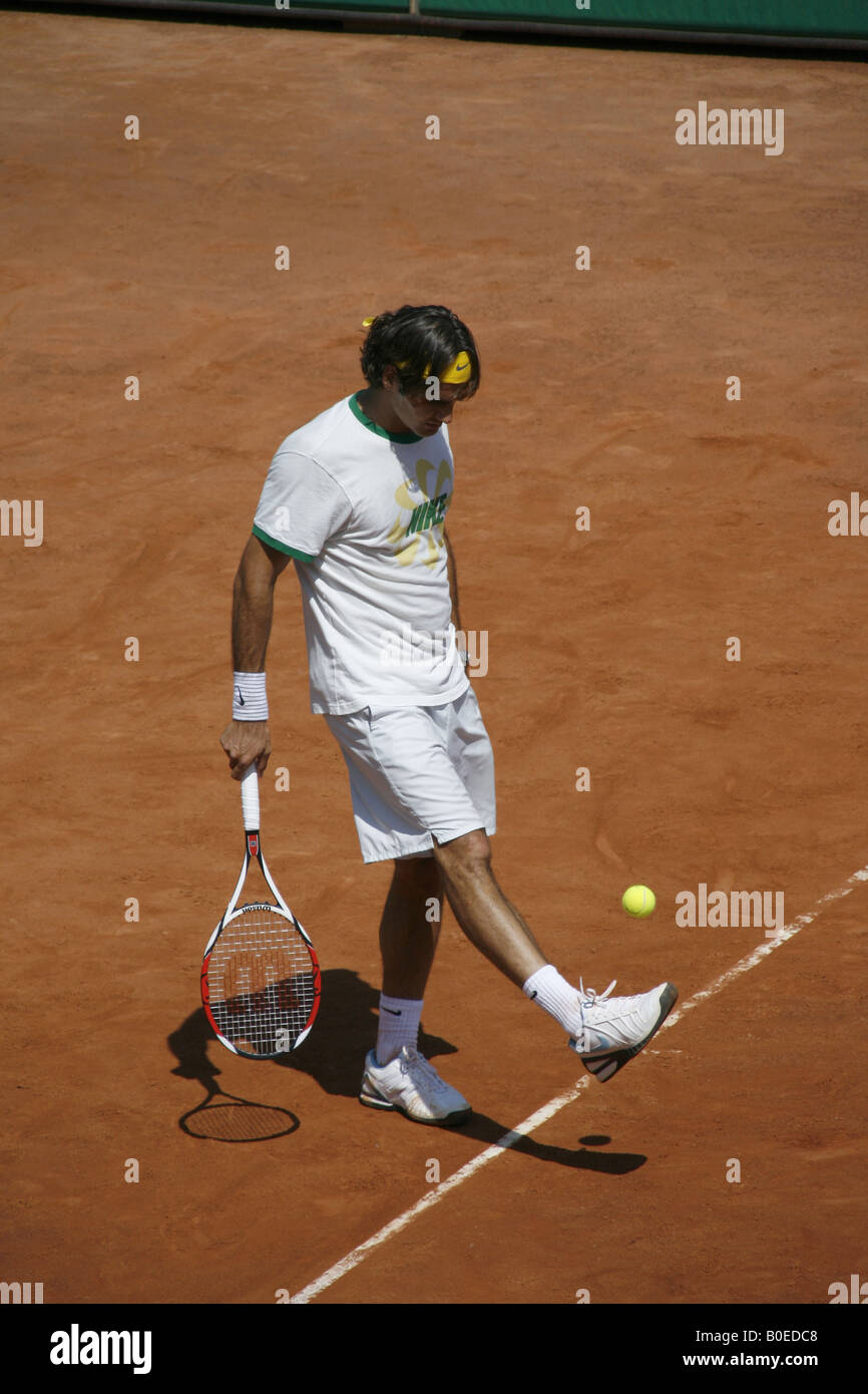 Roger Mai Federer am atp Masters in Rom 2008 Stockfoto