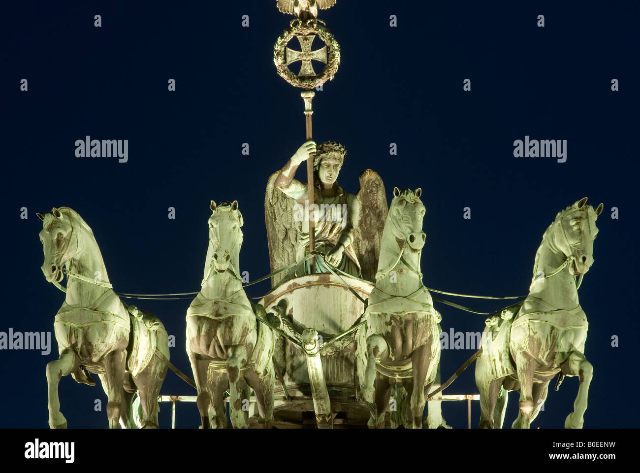 Quadriga auf dem Brandenburger Tor Berlin Deutschland Europa Stockfoto