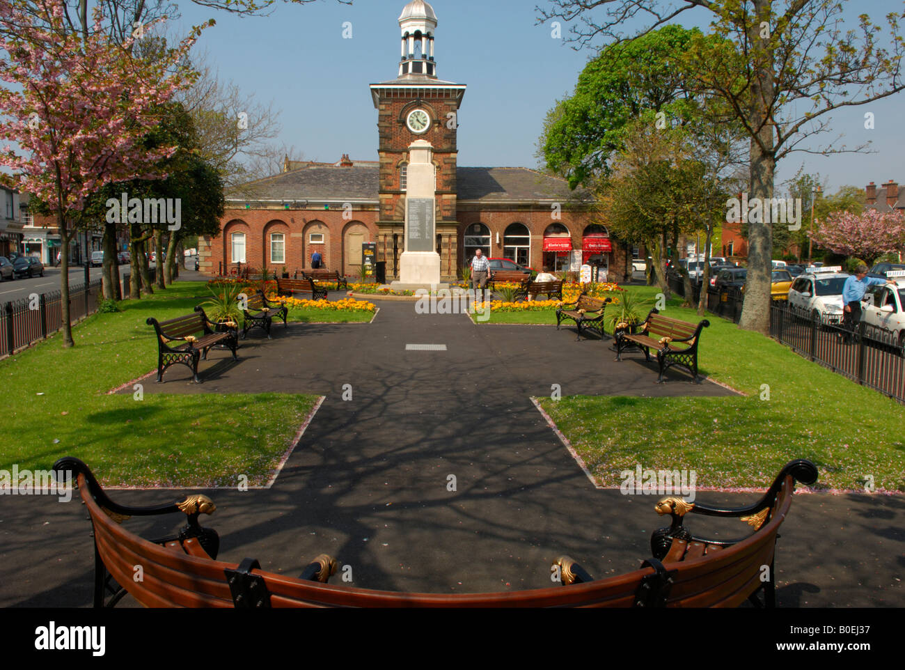 Der Marktplatz in der Stadtmitte Lytham Lancashire Stockfoto