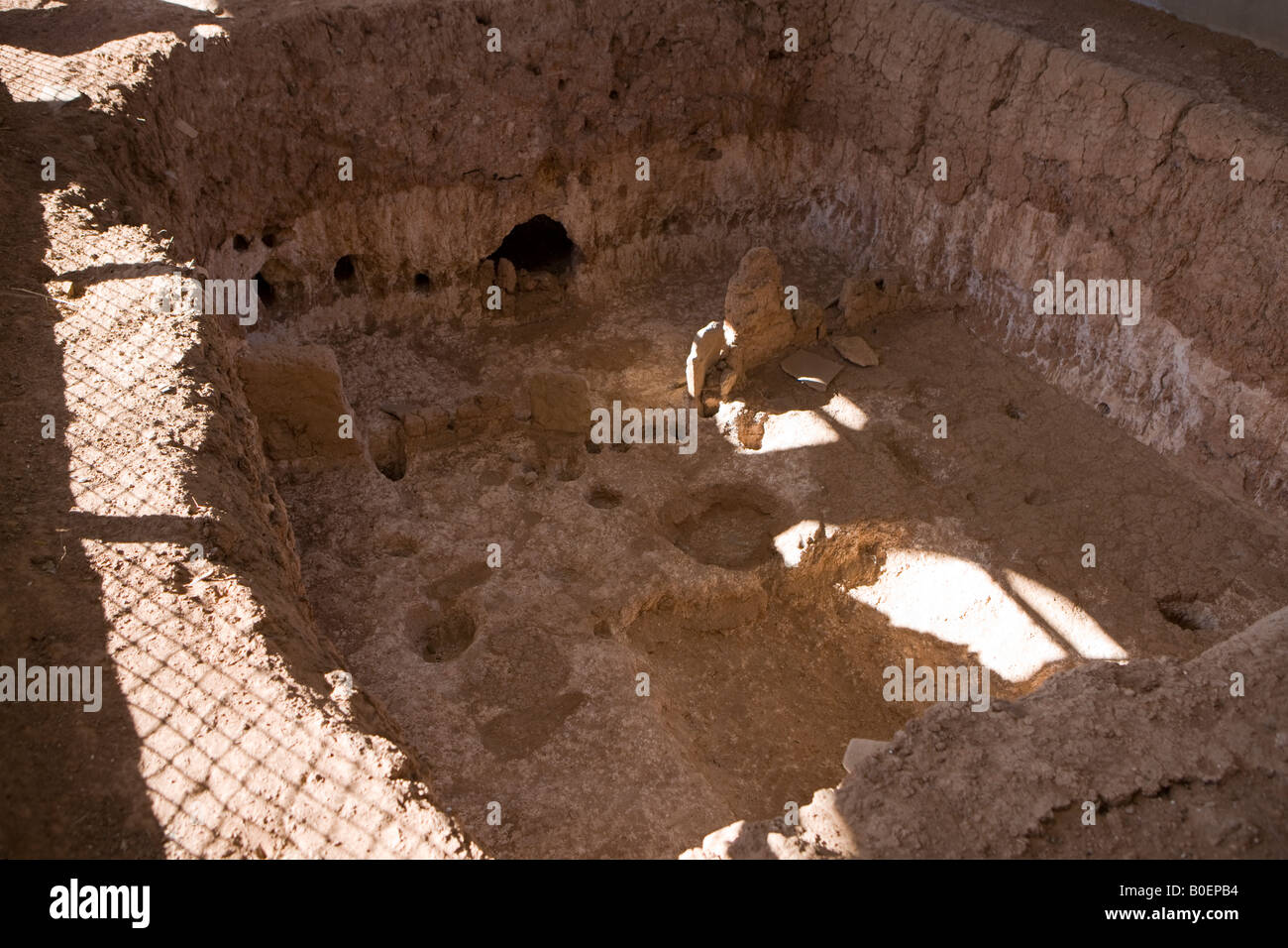 Ruinen von einem Pueblo Pithouse Mesa Verde National Park in der Nähe von Cortez Colorado Stockfoto