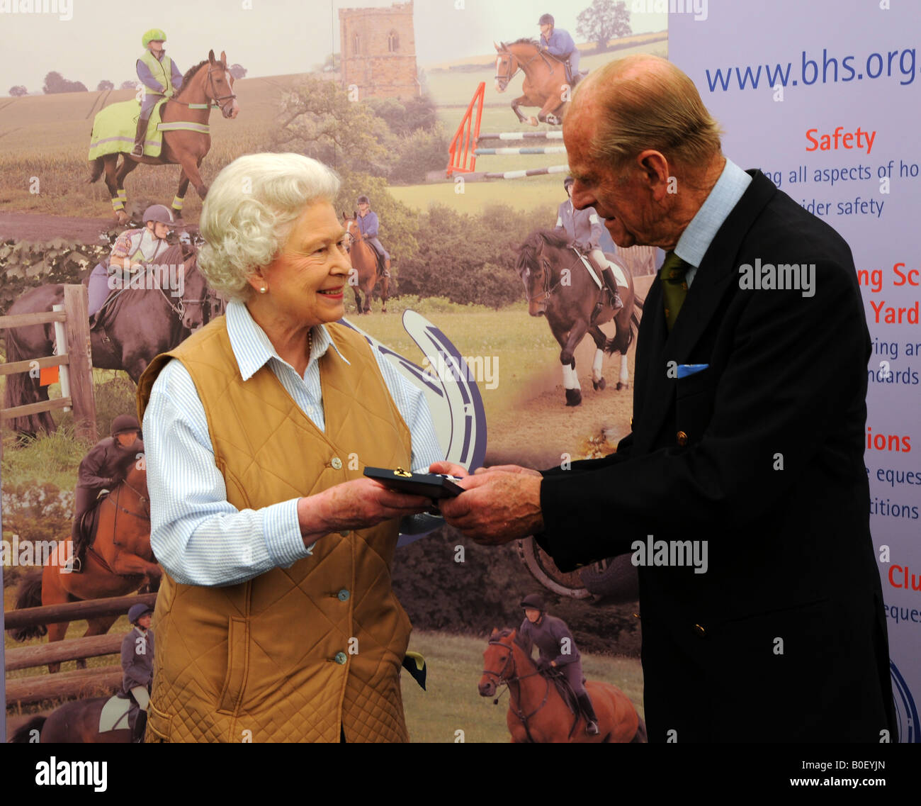 Königin und Prinz Philip Stockfoto