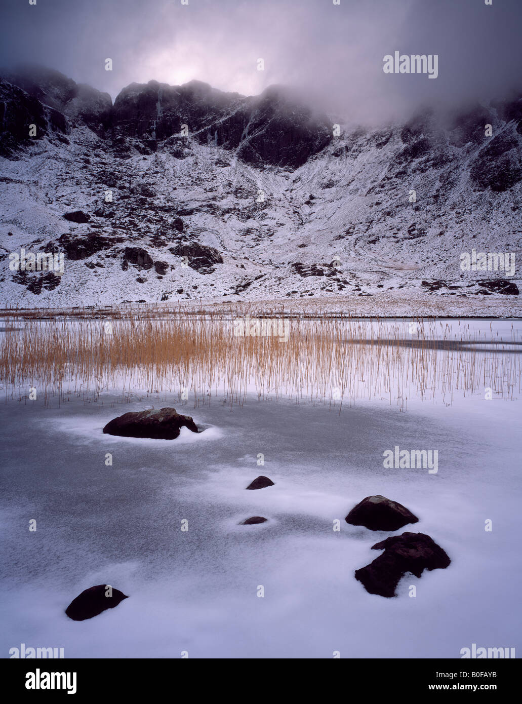 Sturm des Teufels Küche, Llyn Idwal löschen. Snowdonia-Nationalpark. Wales Stockfoto