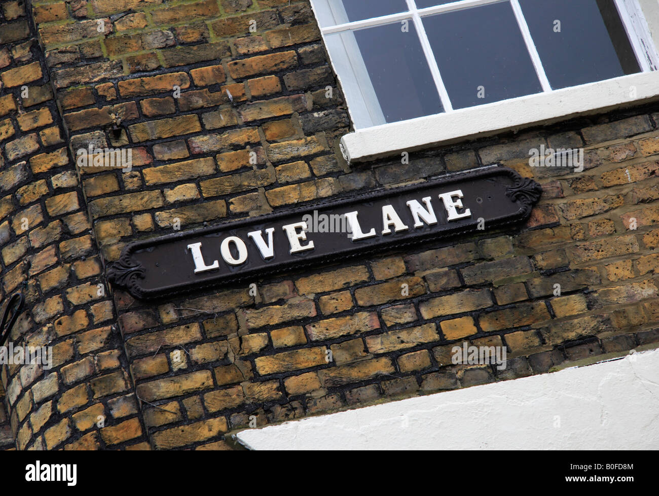 Liebe Spur Straßenschild Stockfoto