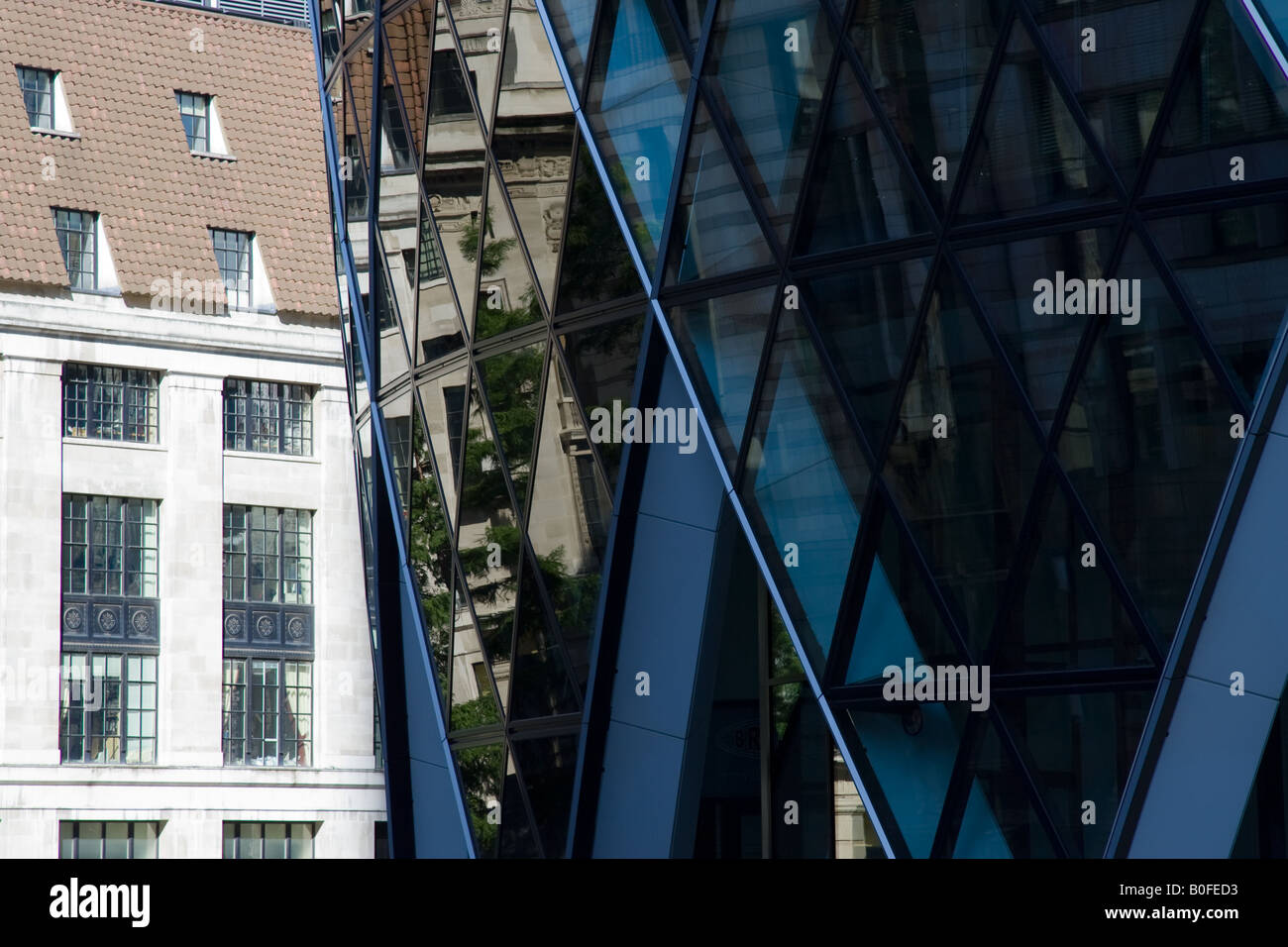 Swiss Re Gebäude London England, Vereinigtes Königreich Stockfoto