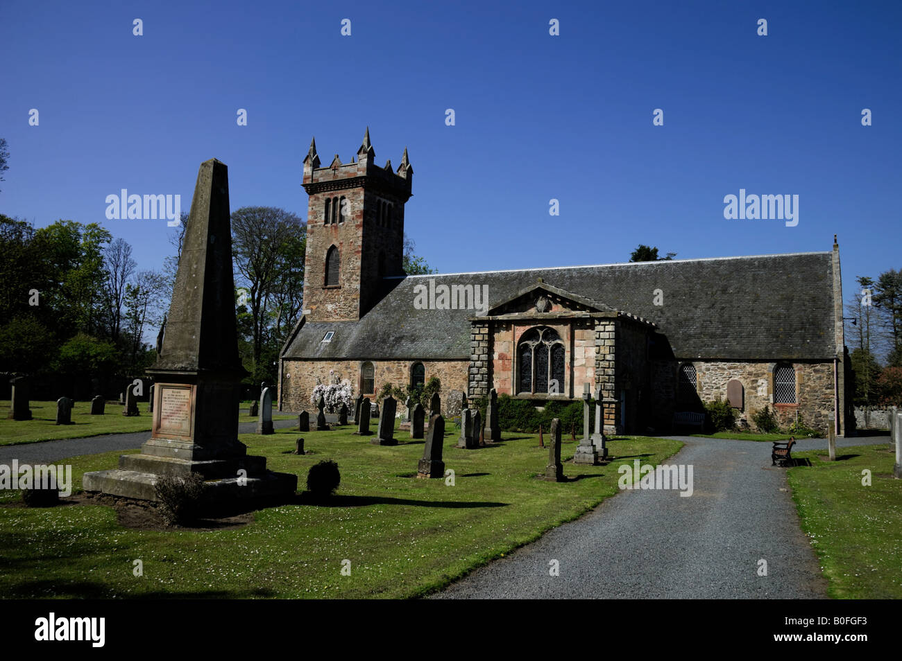 Dirleton Kirche, Dirleton, East Lothian, Schottland, UK, Europa Stockfoto