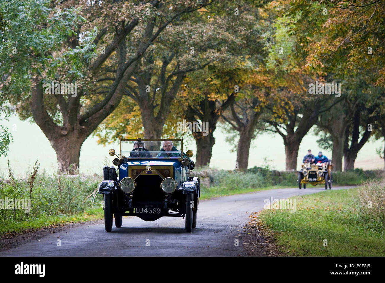 Fiat Oldtimer auf ein Veteran Car Club Rallye rund um Gloucestershire Vereinigtes Königreich Stockfoto