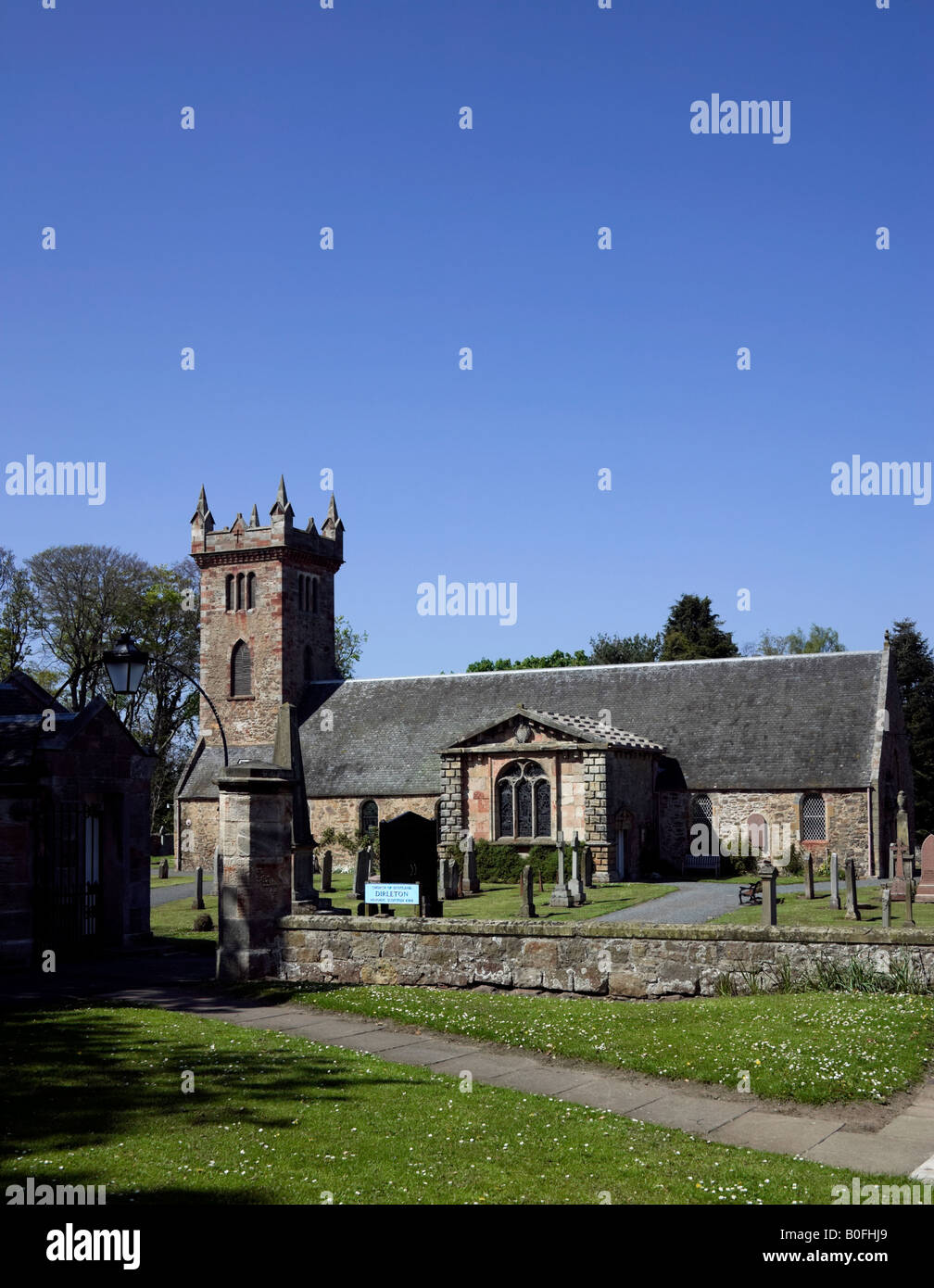 Dirleton Kirche, Dirleton, East Lothian, Schottland, UK, Europa Stockfoto