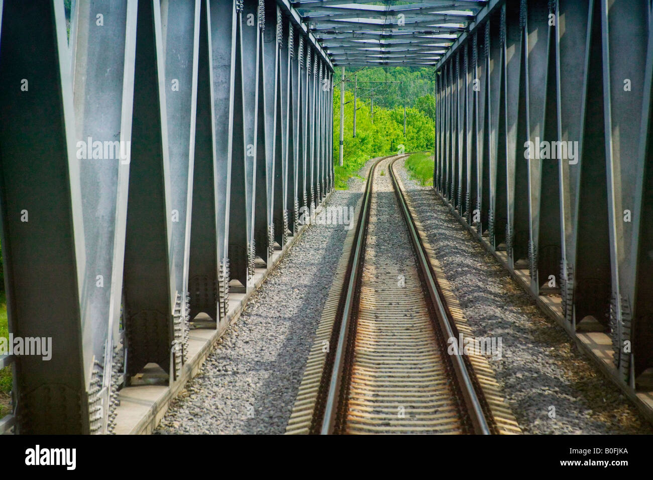 Aussetzung der Brücke Bratislava Slowakei Stockfoto