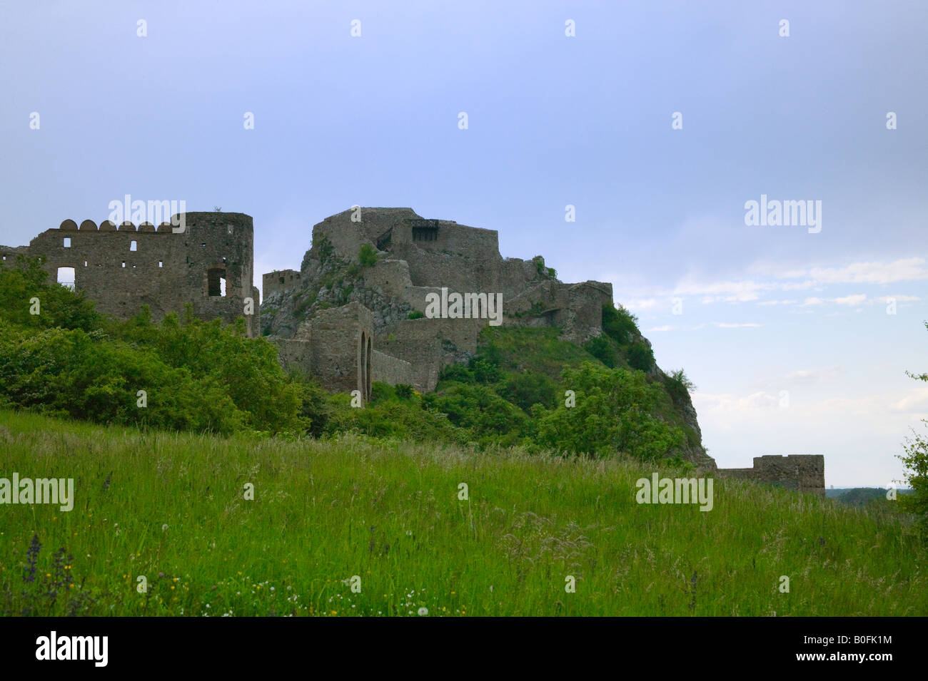 Devin Castle am Fluss Bratislava Slowakei Stockfoto