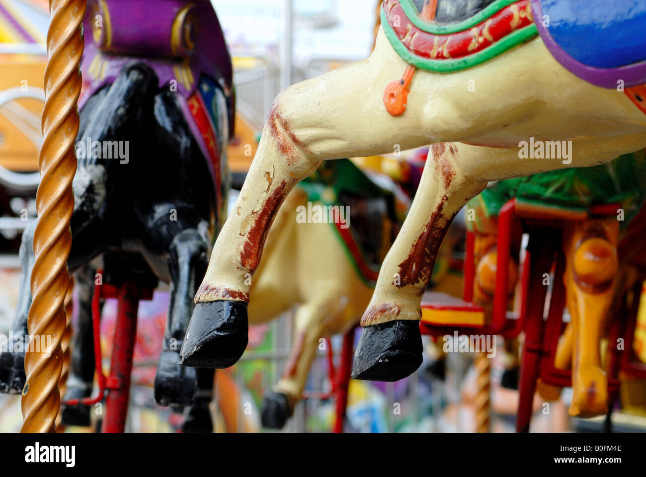 Eine Kirmes-Fahrt, dachte die Pferde Füße suchen Stockfoto Eine Kirmes-Fahrt, dachte die Pferde Füße suchen Stockfoto
