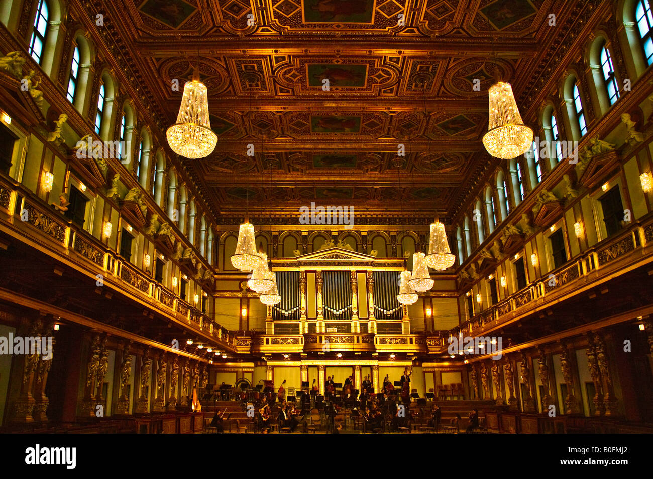 Innere des Wiener Konzerthaus Wien Österreich Stockfoto
