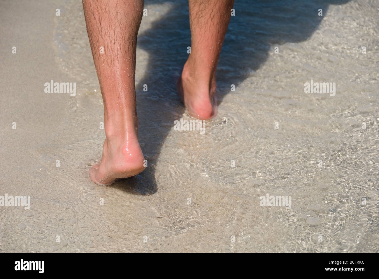 Seelandschaft und Beine Stockfoto