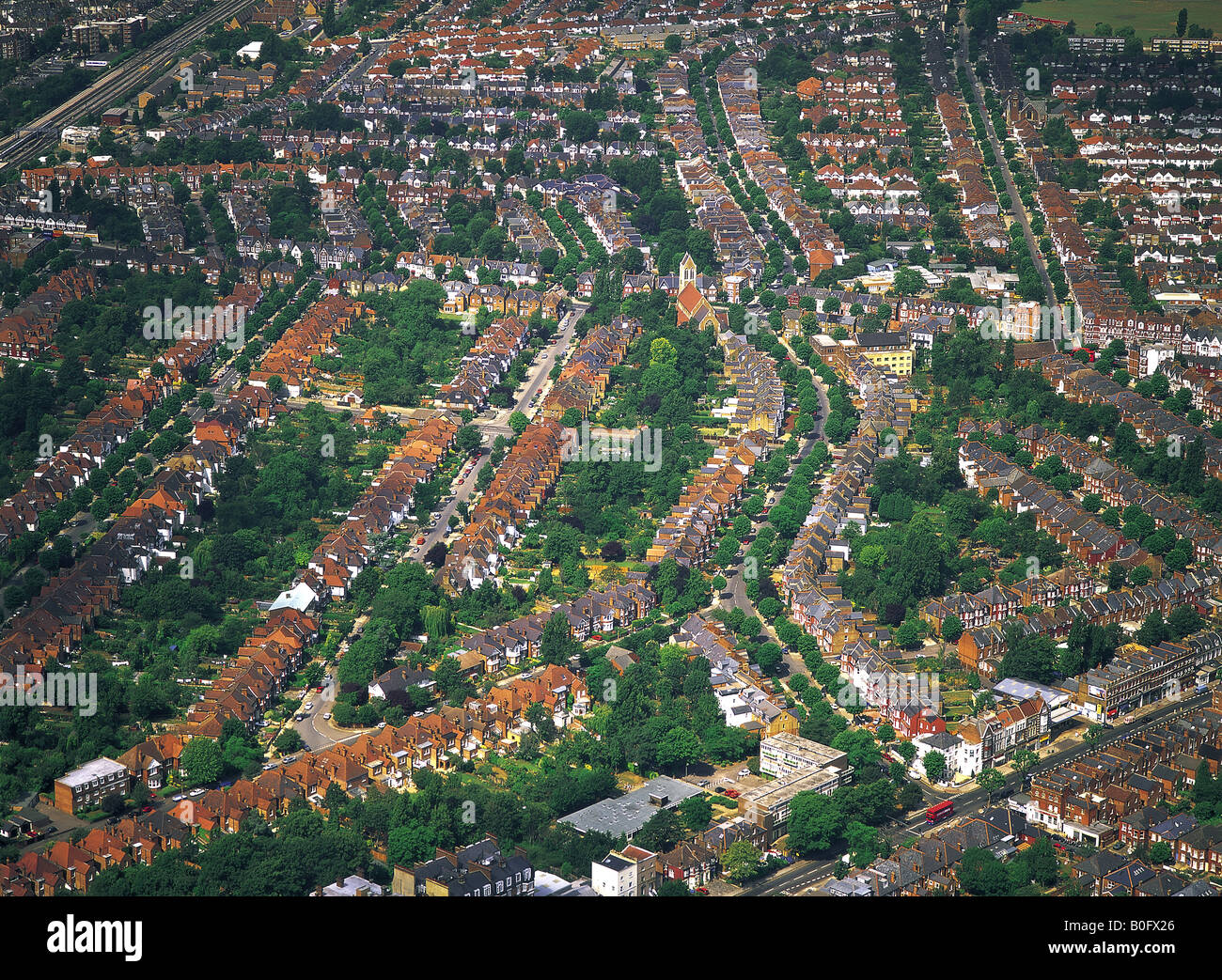 Luftaufnahme von Norden London Vororten London England Stockfoto