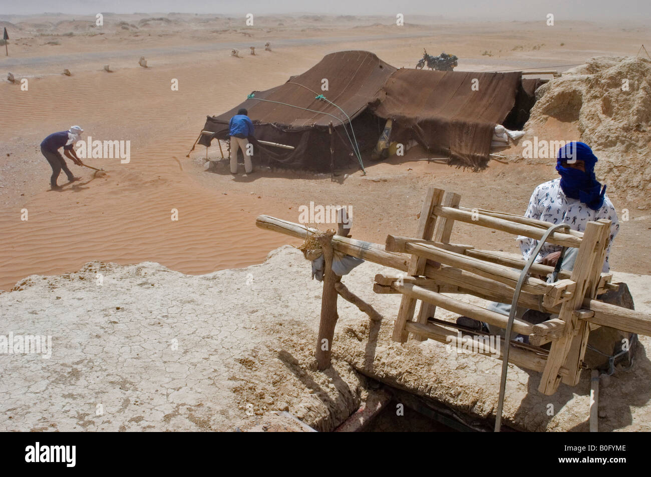 Touareg Dans le Desert Marocain Stockfoto