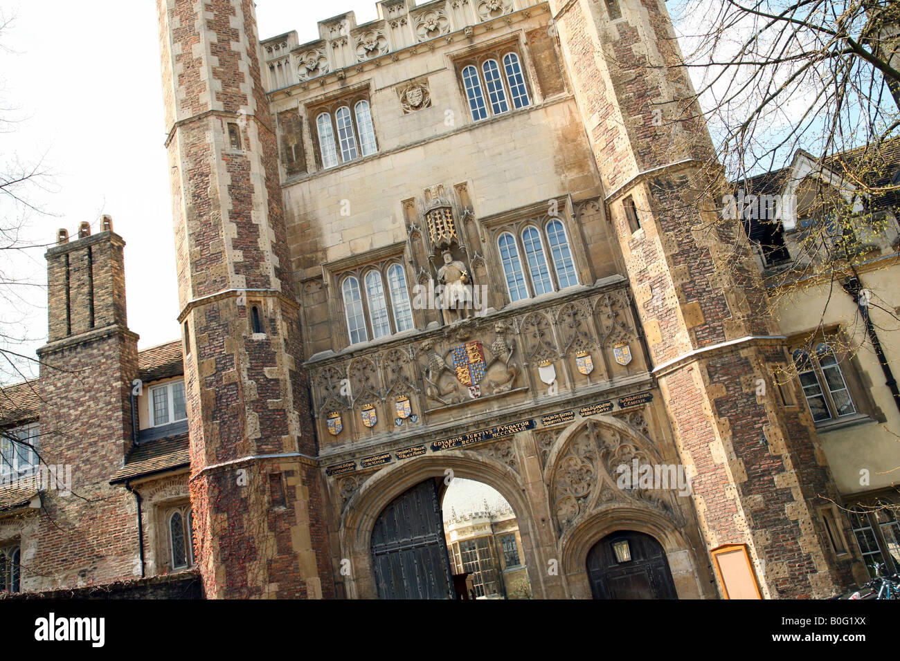 Der Eingang (große Tor), Trinity College, Cambridge, UK Stockfoto