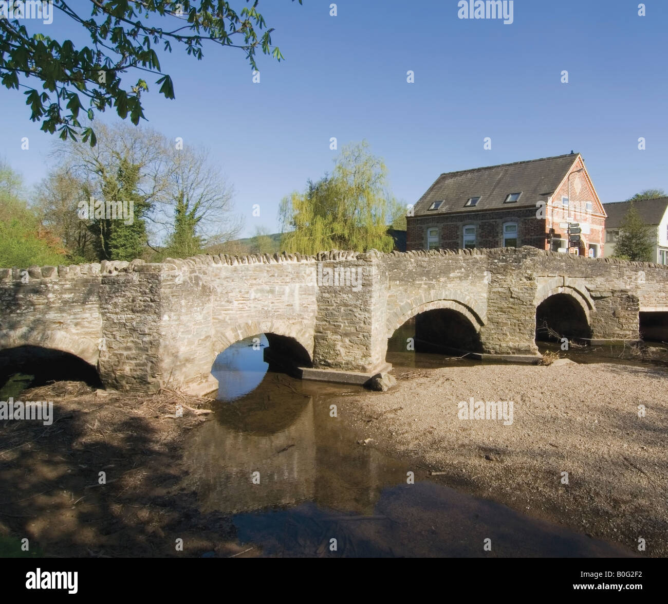 Der Fluß Clun Clun Dorf Shropshire Midlands England uk Stockfoto