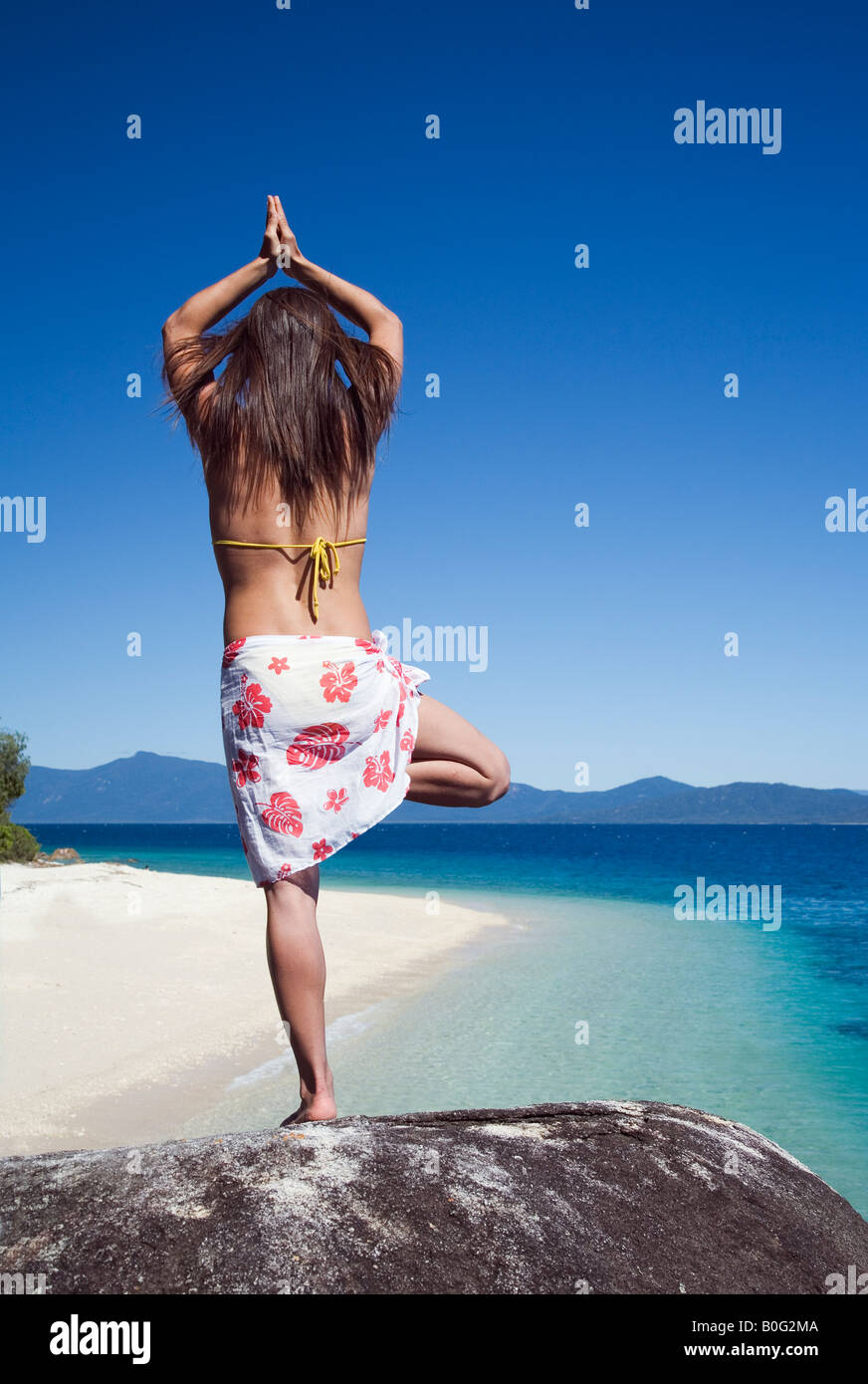 Yoga - Cairns, Queensland, Australien Stockfoto