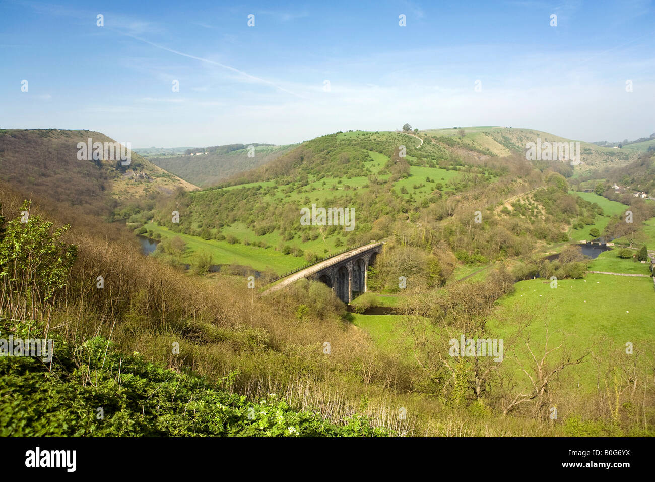 UK Derbyshire Peak District National Park Monsal Kopf Stockfoto