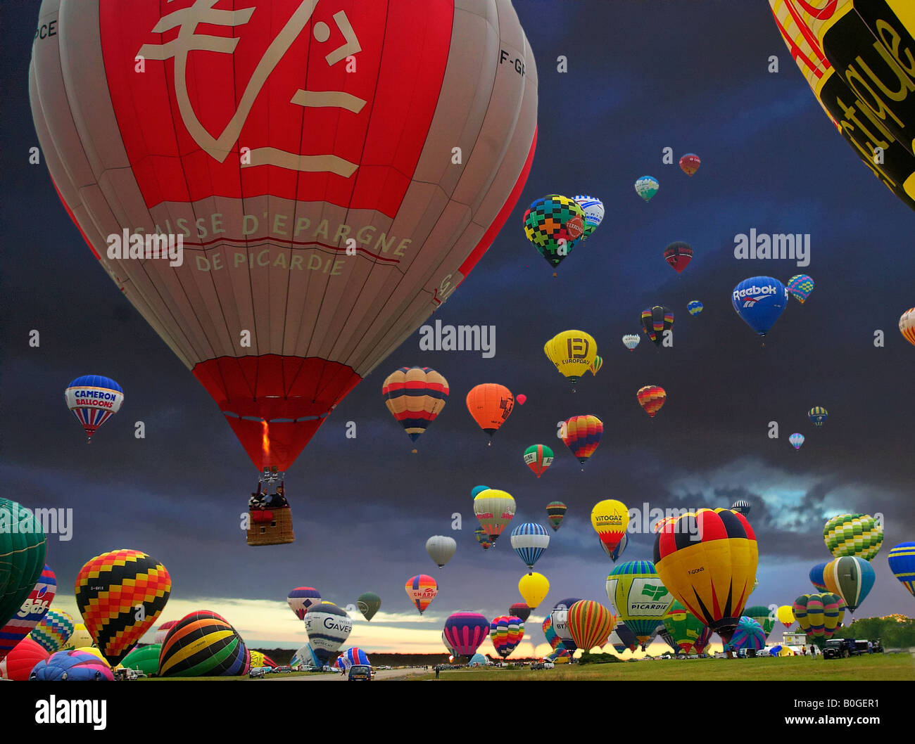 Heißluftballon Französisch festival Stockfoto