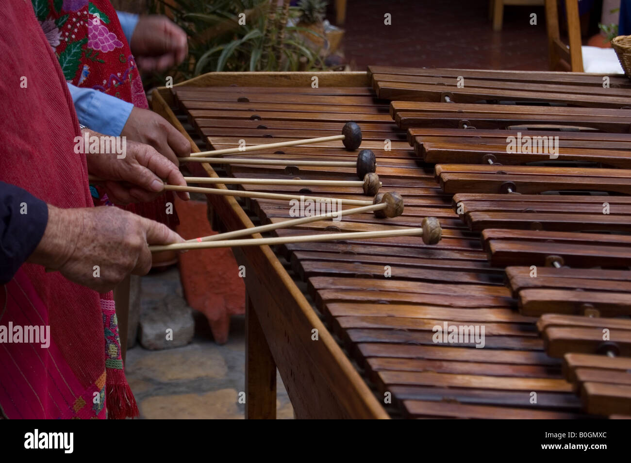 Mexikanische Marimba Spieler Stockfoto