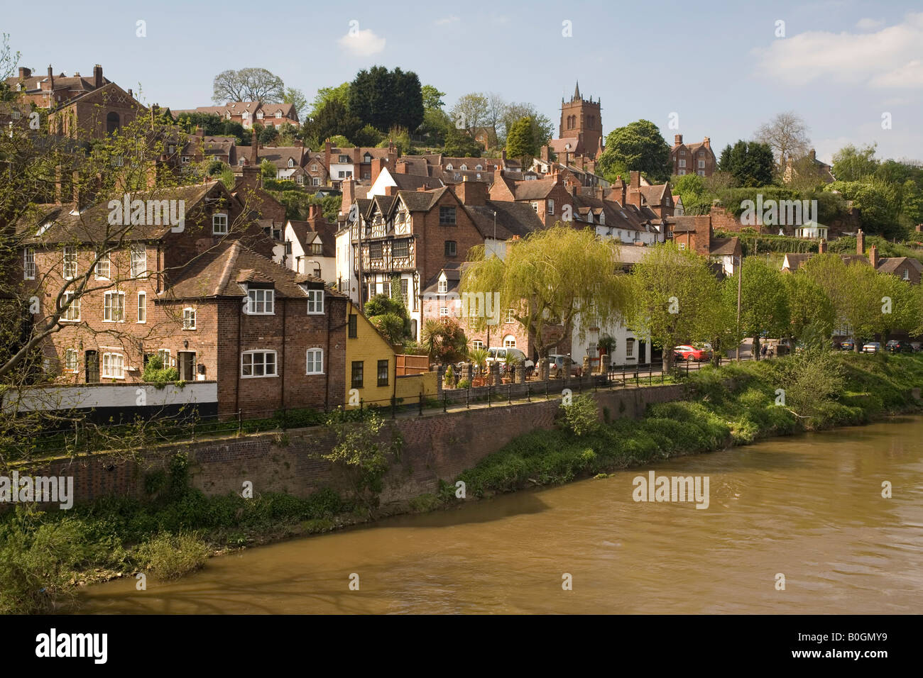 England Shropshire Bridgnorth & Fluss Severn Stockfoto
