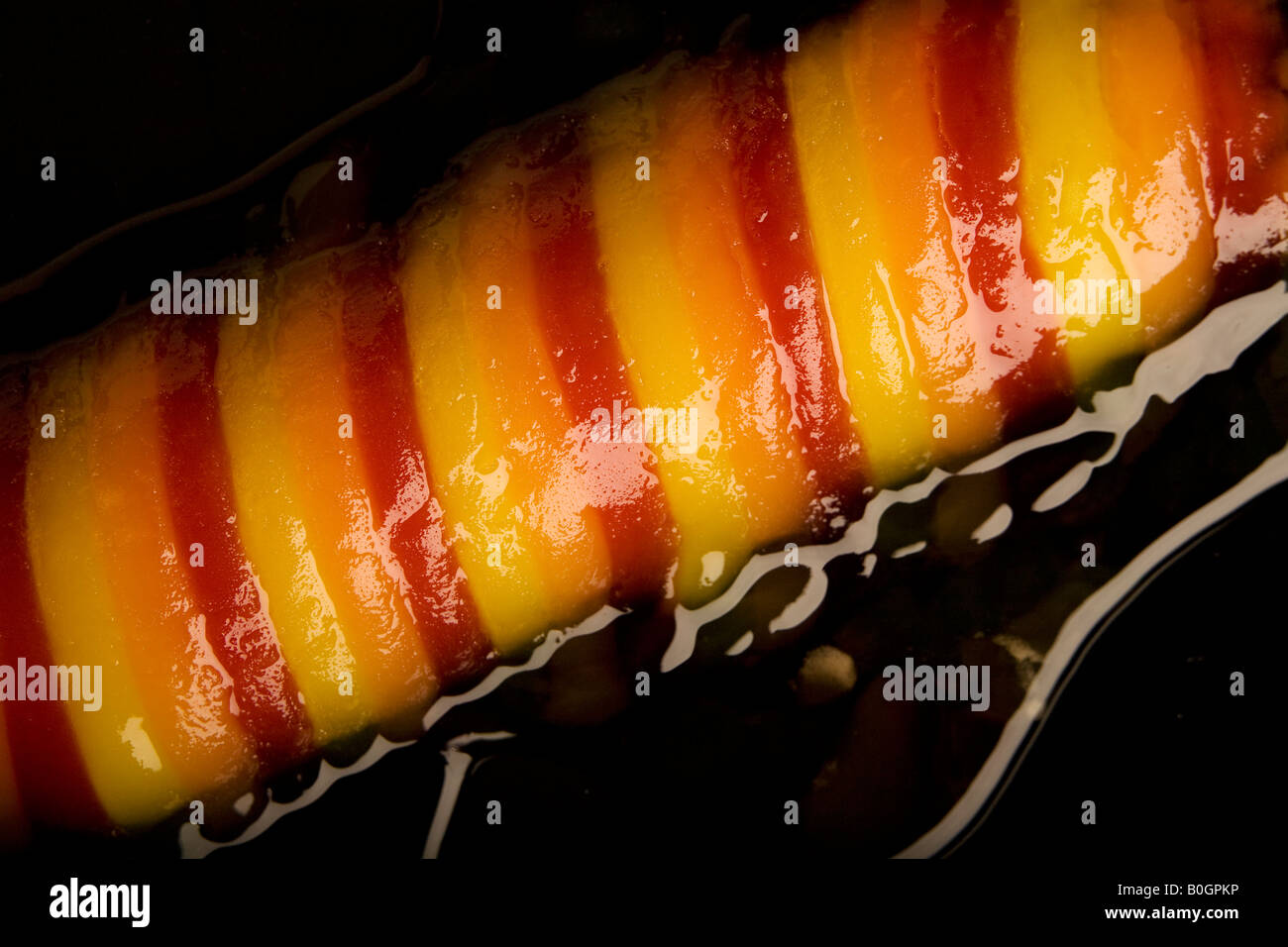Gefrorenen Eis am Stiel schmelzen Stockfoto