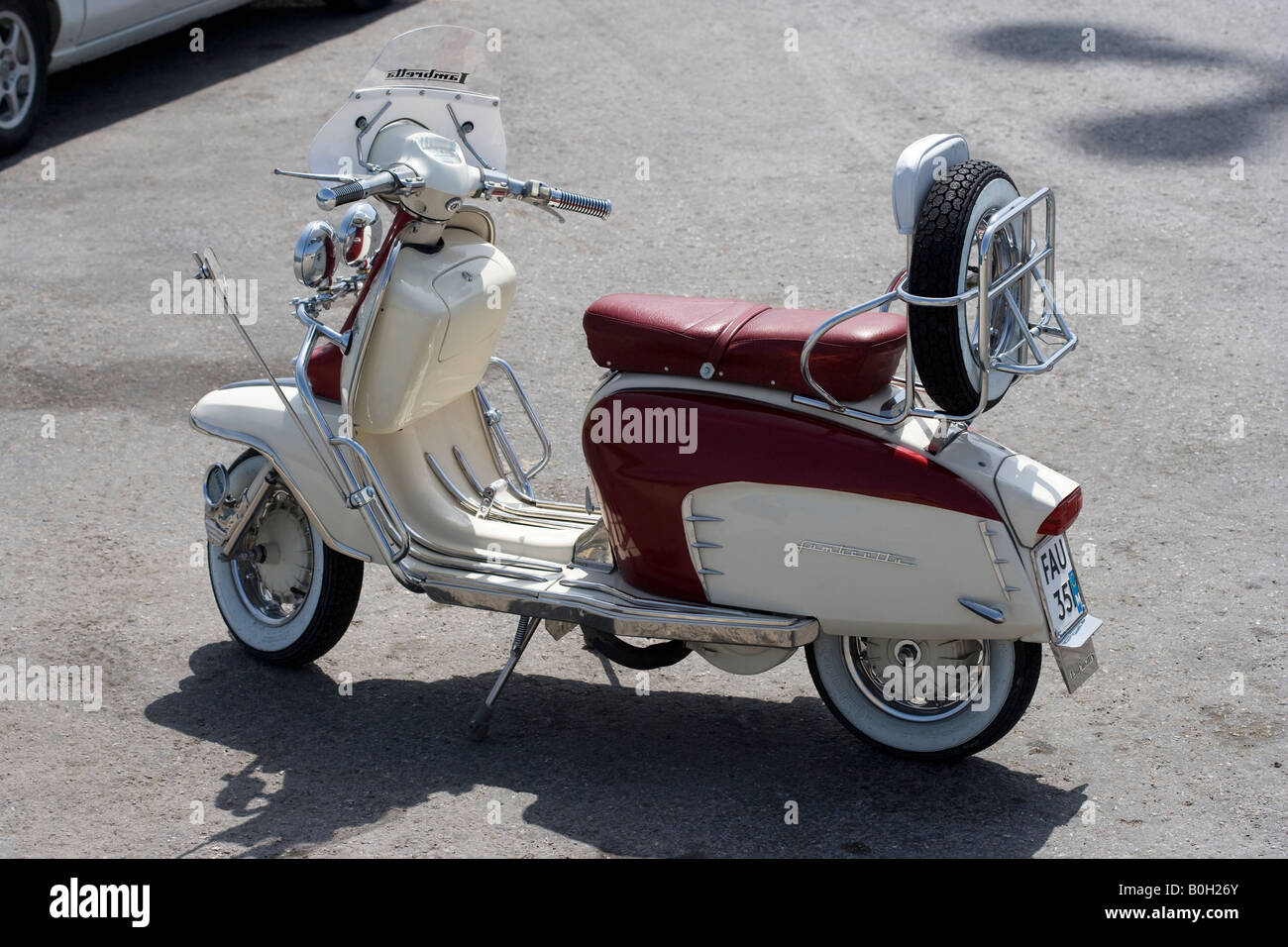 Lambretta Scooter Mgarr Gozo Malta Stockfoto