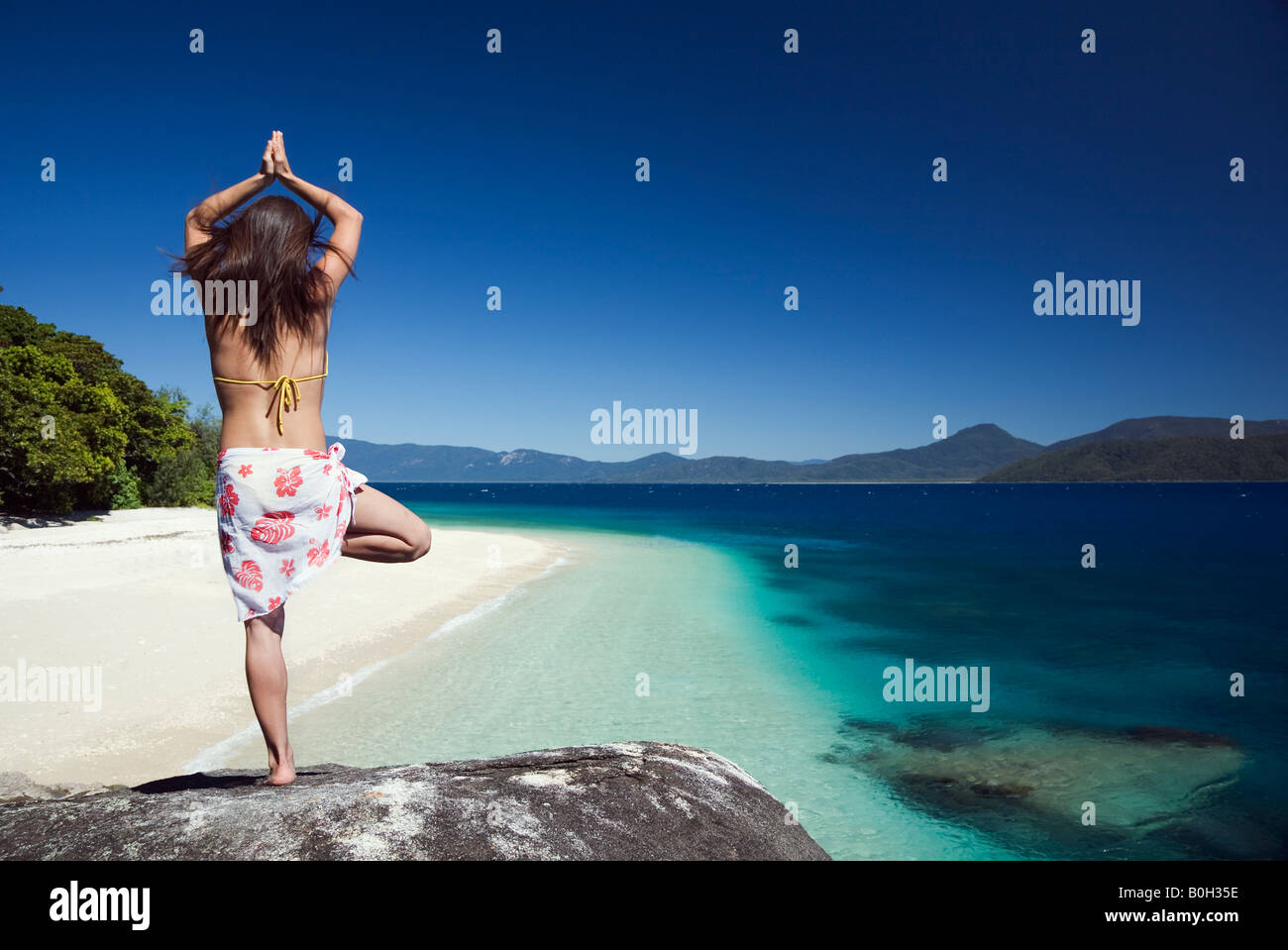 Yoga - Cairns, Queensland, Australien Stockfoto