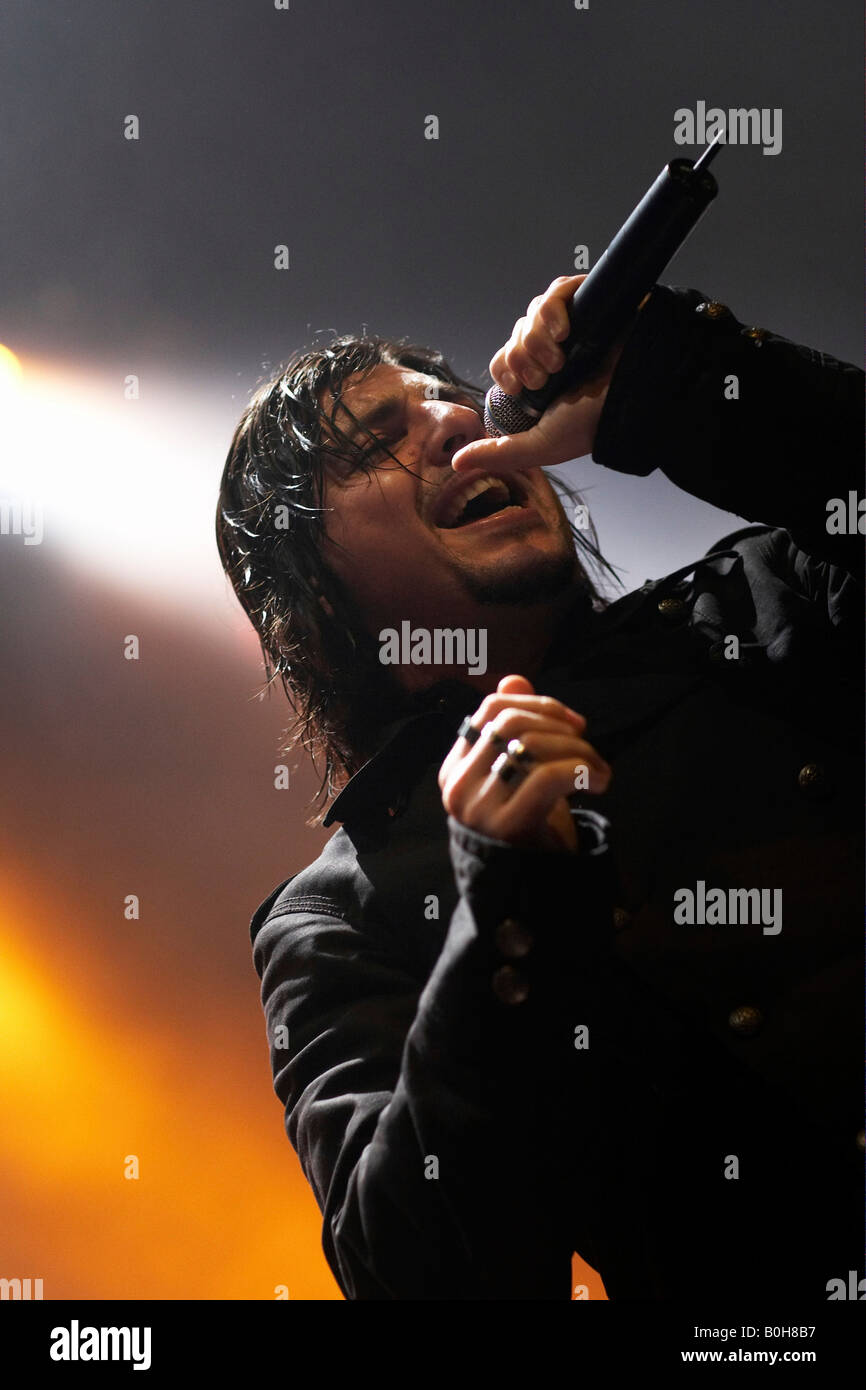 FIREWIND, griechische Power-Metal-Band im Konzert in der Z7 Konzertfabrik, Unterstützung von Akt für Kamelot auf ihrer Tour 2008, Gesang: Apo Stockfoto