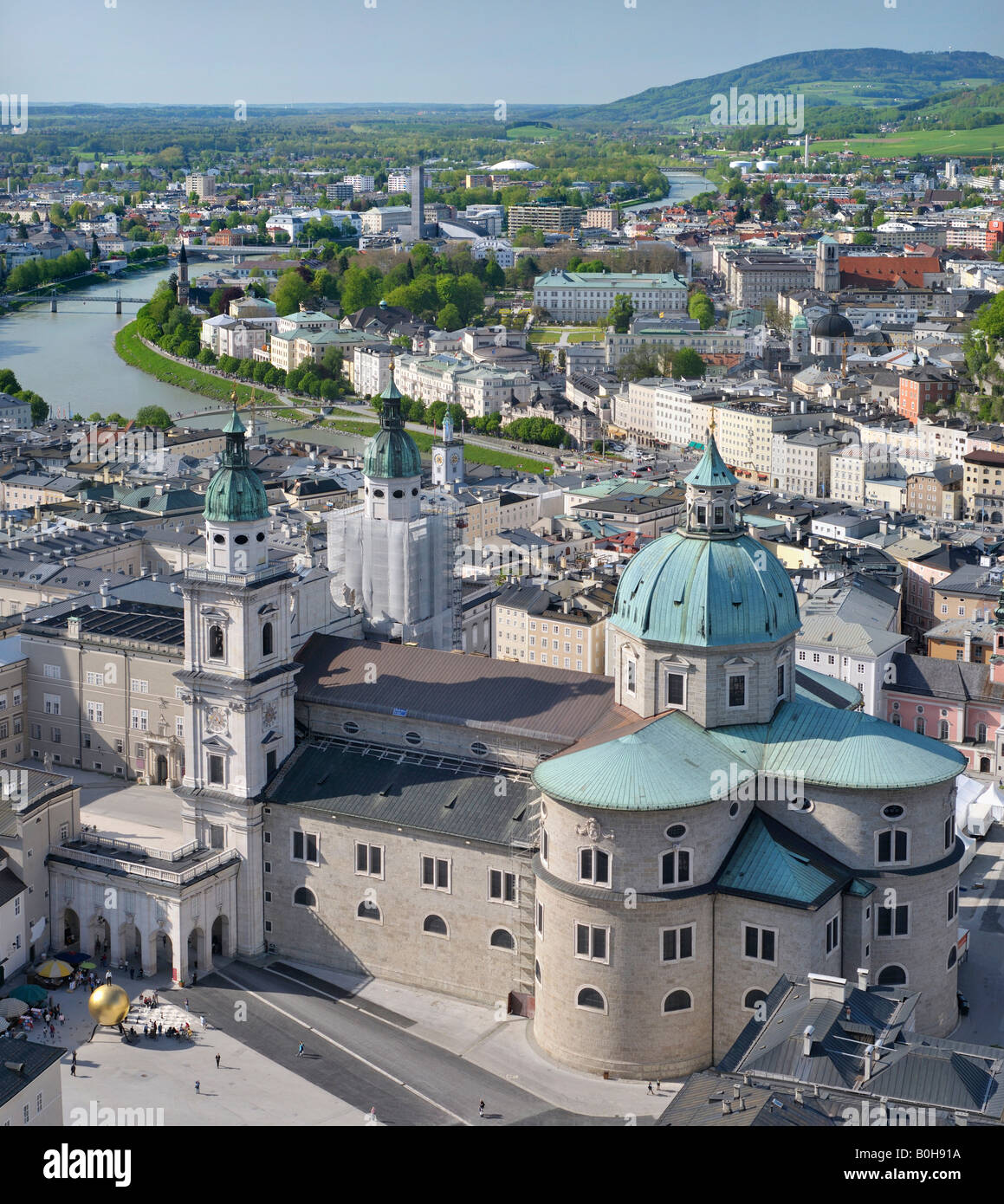 Salzburger Dom und die Altstadt von Salzburg, Austria, Europe Stockfoto