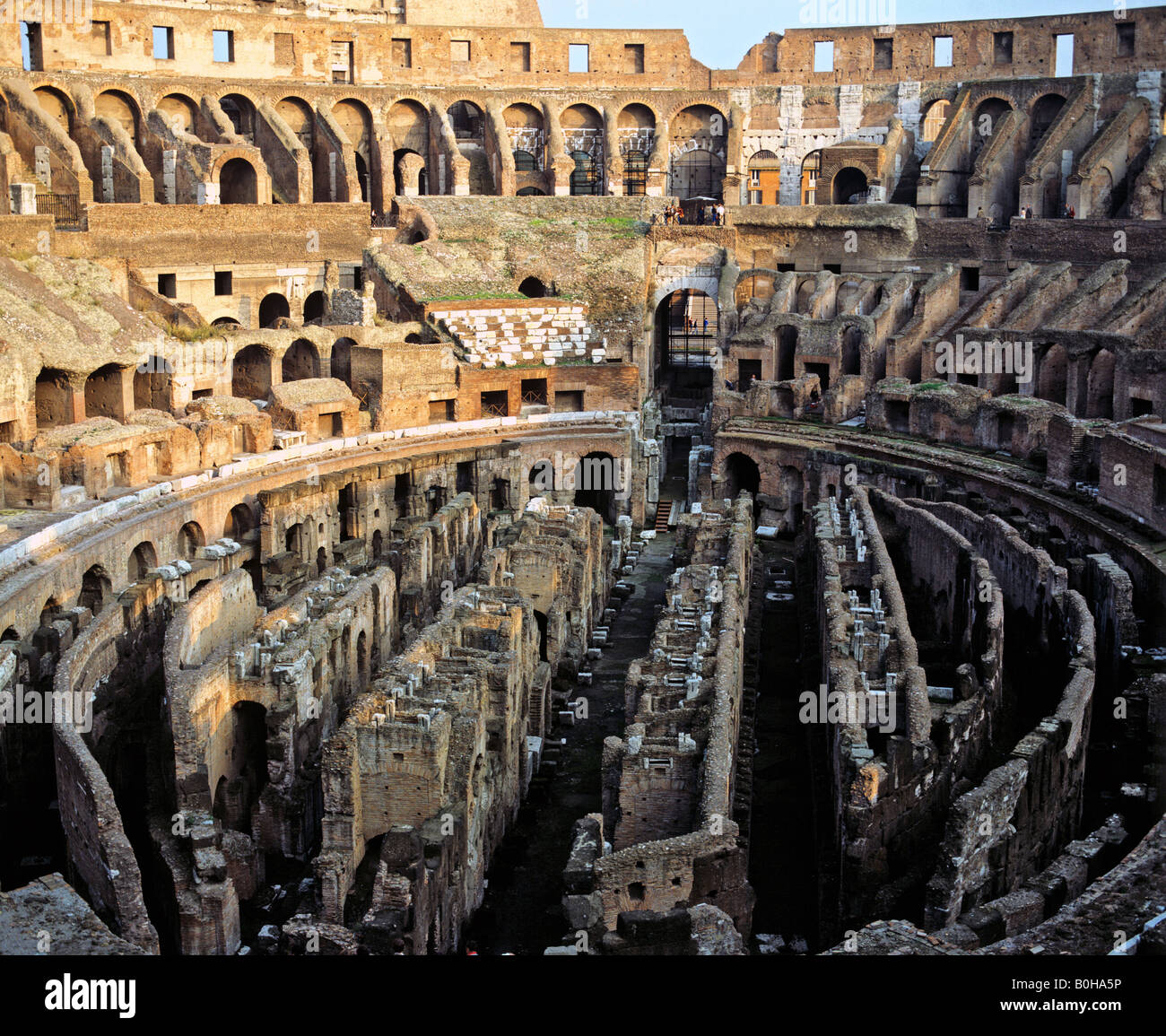 Kolosseum, Interieur, underground, Struktur, Hypogäum, Amphitheater, Rom, Italien Stockfoto